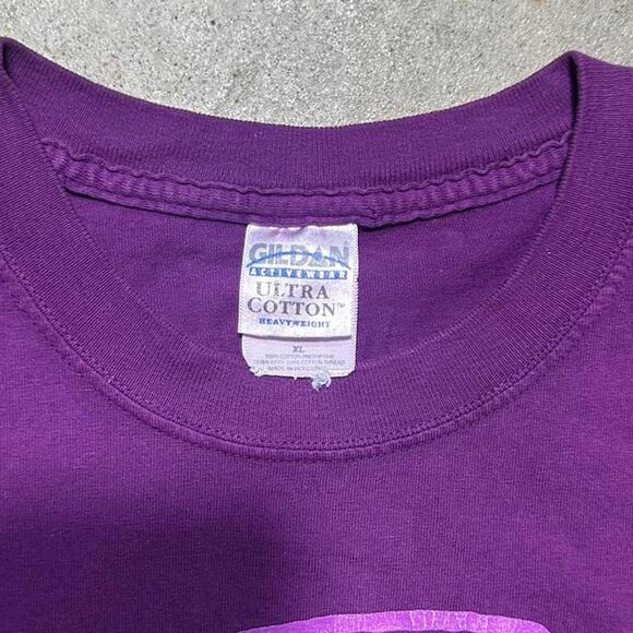 Vintage Y2K Arizona Graphic Tee Mens XL Purple 2000s Aztec Print Skater Shirt - Picture 3 of 5